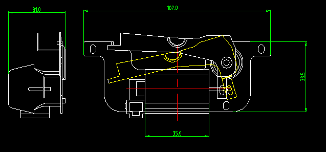 變光機(jī)構(gòu)電磁鐵尺寸圖